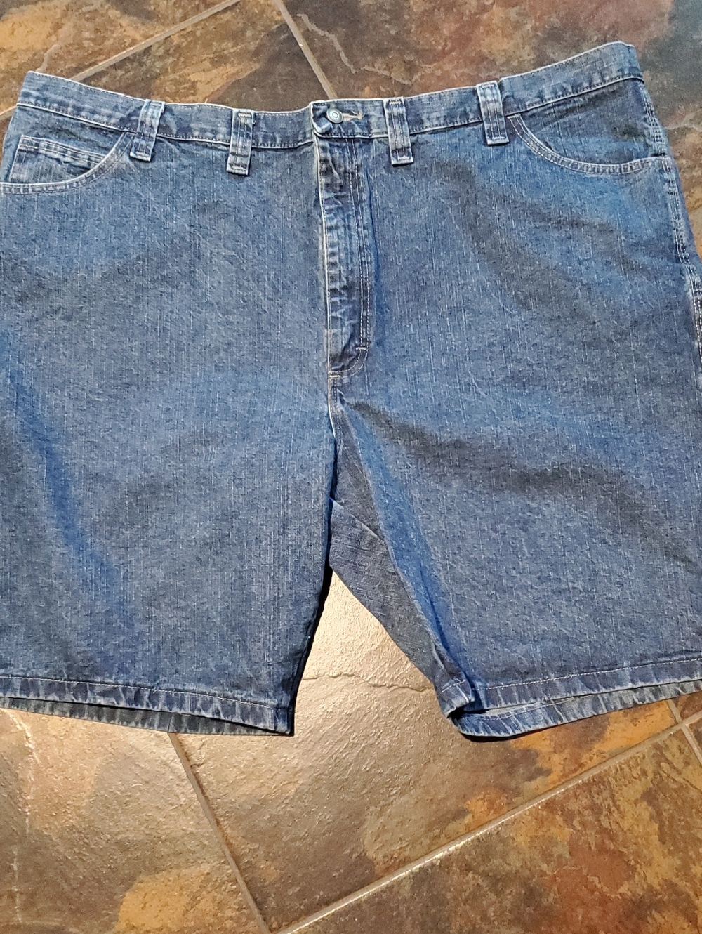 Big And Tall Wrangler Men's Size 48 Dark Blue Jean Shorts